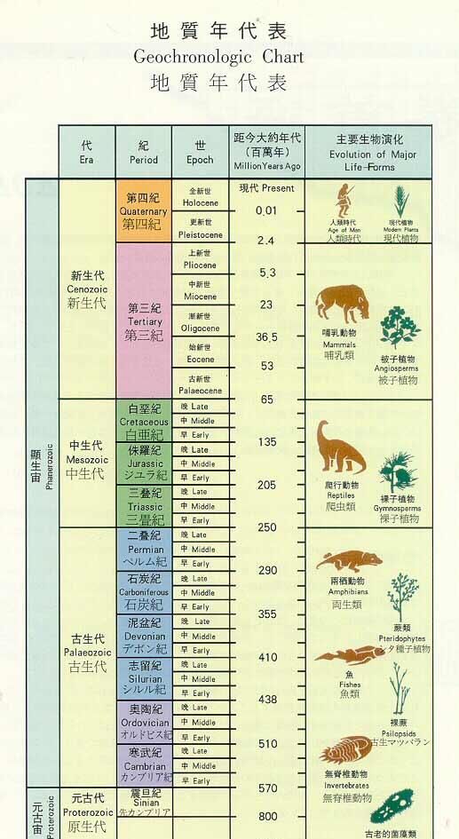 地球的历史可划分为几个地质时代图1