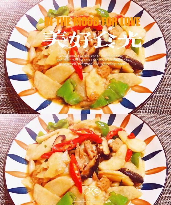 #名厨汁味，圆中秋美味#茭白炒肉片，清香又脆嫩图1