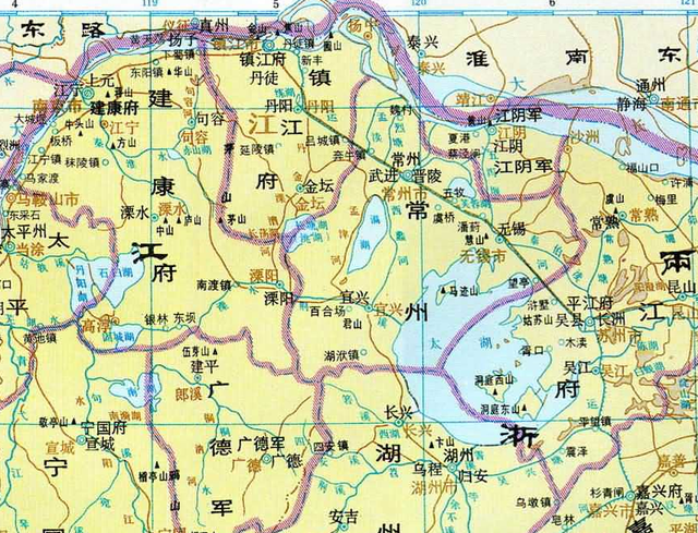 通过地图，了解江苏省常州市从古到今的历史变迁图13