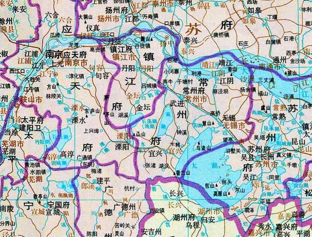 通过地图，了解江苏省常州市从古到今的历史变迁图15