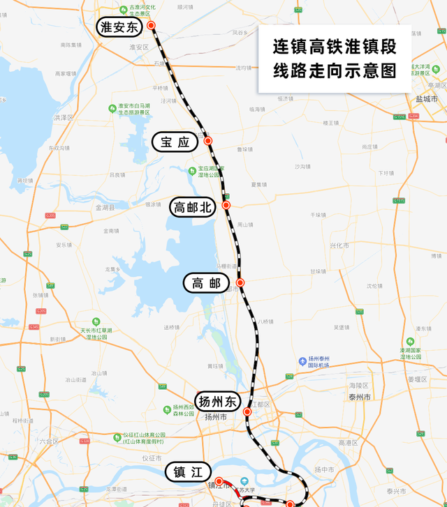 连淮扬镇高铁江都站建在什么位置图2