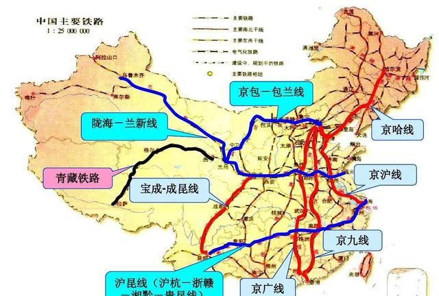 中国十大主要铁路干线排名(初中地理铁路干线记忆口诀)图1