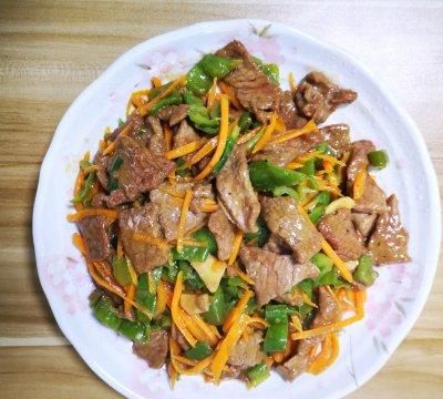 青椒牛肉片怎么做好吃又嫩,青椒土豆牛肉片图7