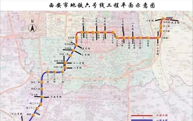 西安的地铁三号线线路图查询,西安新增地铁站图15