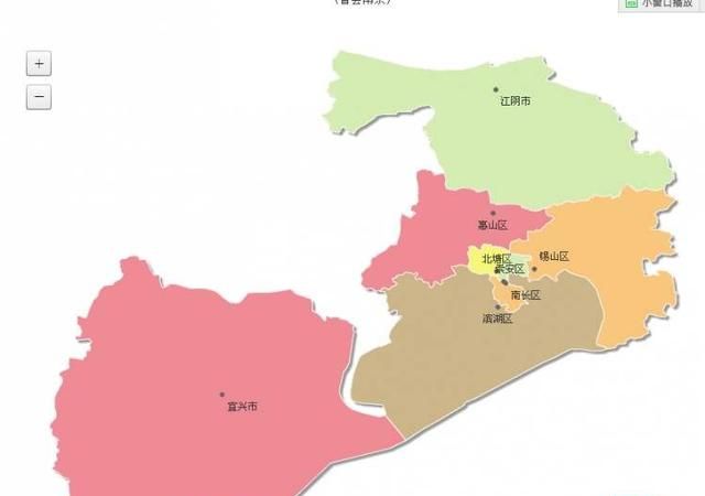 江苏省无锡市行政区划地图图3