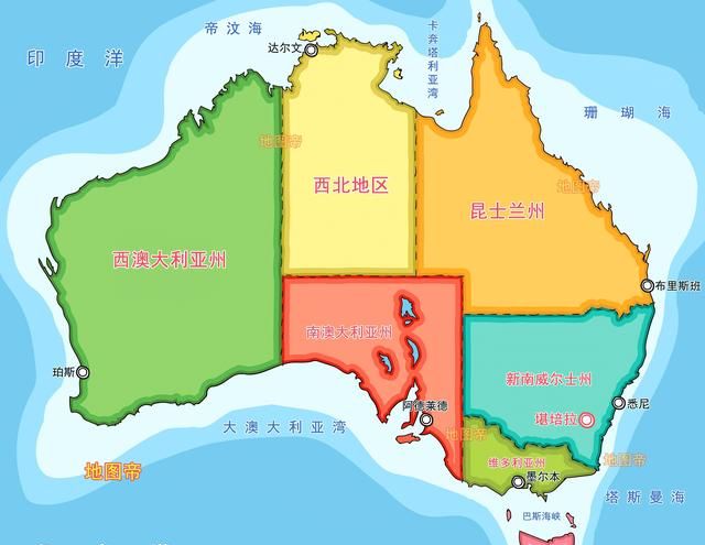 澳大利亚是哪个州面积最大的国家?图3