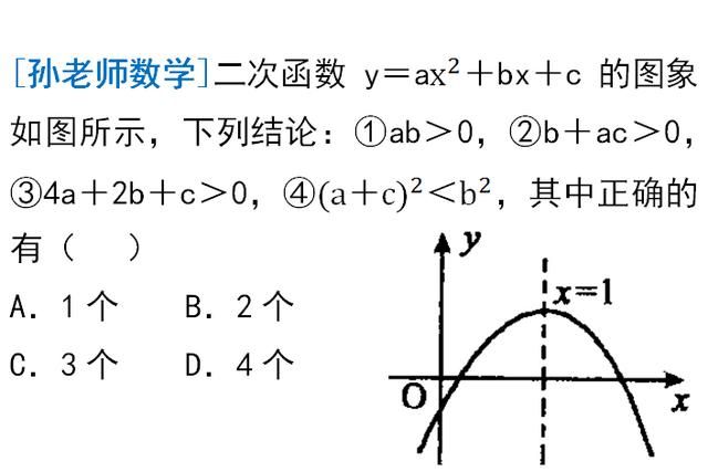 如何判断二次函数中a、b、c的符号，看完就懂