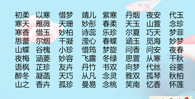 小众取名法：取名难，难于上青天，如何起一个小众不俗气的好名字