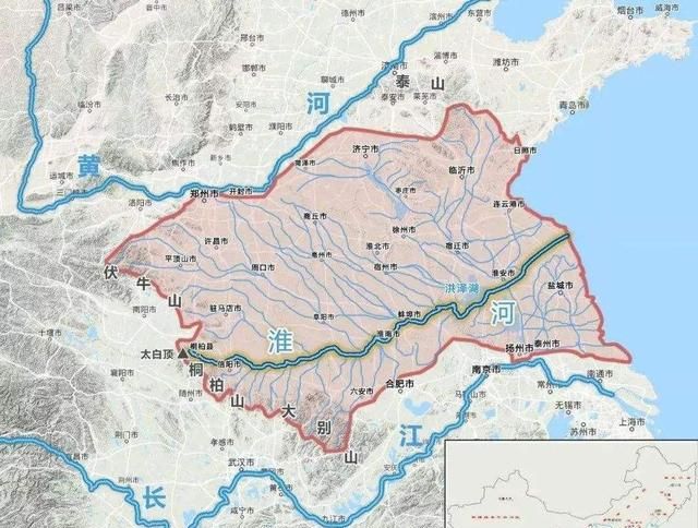 实际上淮河已经与长江相连通，从地理意义上来讲，淮河算不算长江的一条特殊支流图5